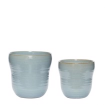 Hübsch Urtepotter i blå keramik